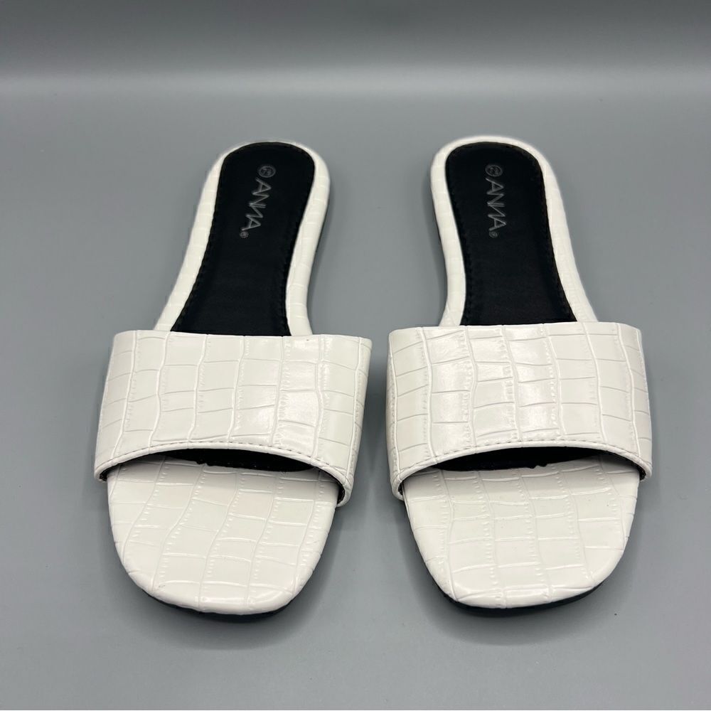 Anna Croc Print Slide Sandals - Picture 2 of 5